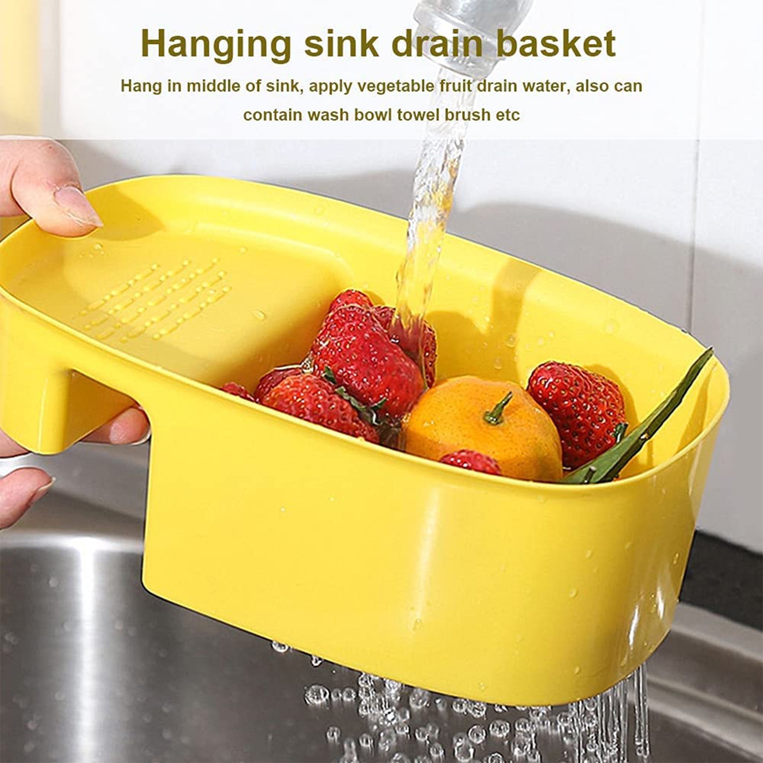 2833 Kitchen Dish Drainer and Drying Rack Sink Basket for Washing Bowls Utensils Vegetables Fruits Storage Organiser DeoDap 2833 Kitchen Dish Drainer and Drying Rack Sink Basket for Washing Bowls Utensils Vegetables Fruits Storage Organiser DeoDap